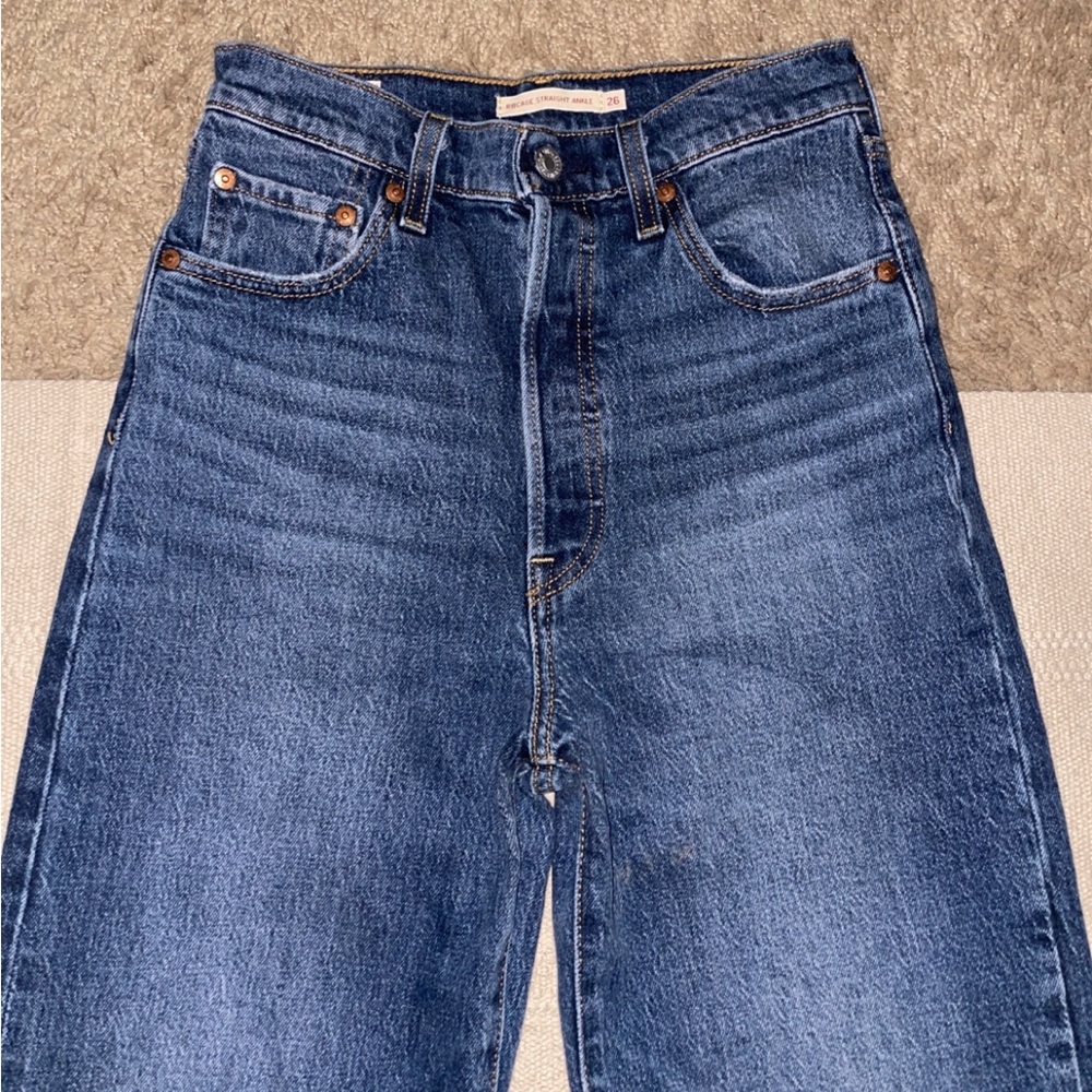 ❌Sold❌Levis ribcage ultra high rise straight ankle jean size 26 - Picture 4 of 11